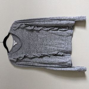 Charming Charlie, gray, long sleeve shirt, size XL